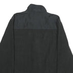 STARTER Mens Black & Black Fleece Jacket M Polyester Zip Casual Warm Outerwear