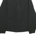 STARTER Mens Black & Black Fleece Jacket M Polyester Zip Casual Warm Outerwear