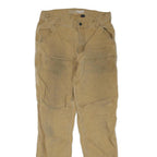 CARHARTT Mens Regular Fit Jeans Beige Cotton Blend W32 L31 Workwear Utility Zip