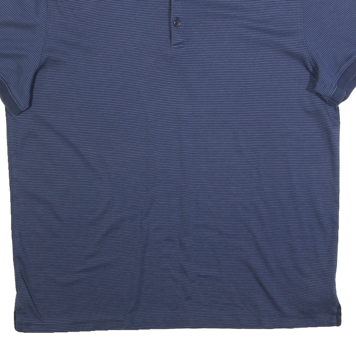 CALVIN KLEIN Mens Blue Striped Short Sleeve Polo Shirt L Cotton Blend Casual