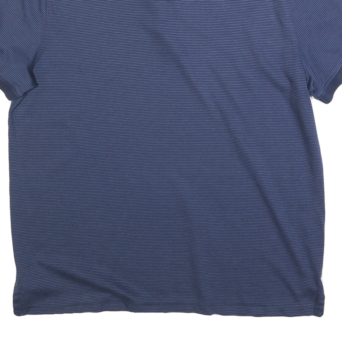 CALVIN KLEIN Mens Blue Striped Short Sleeve Polo Shirt L Cotton Blend Casual