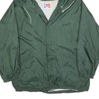 BE WEAR Mens Green Outdoor Jacket XL Polyester Blend Plain Button Closure Hooded