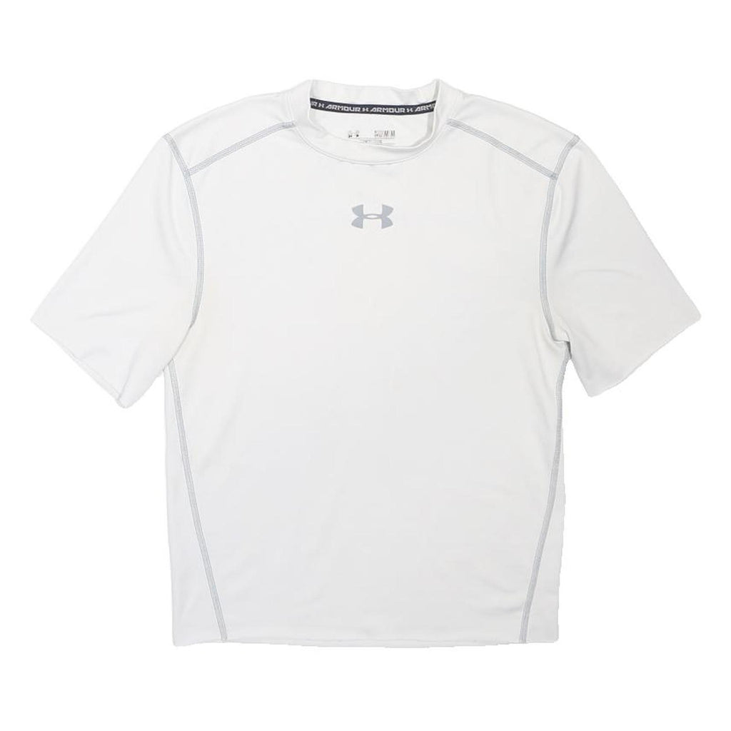 UNDER ARMOUR Womens White Athletic T-Shirt M Short Sleeve Crew Neck Sports Top
