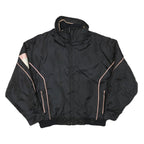 NEWFACE Mens Black & Pink Polyester Blend Zip Jacket L Outerwear Sport Casual