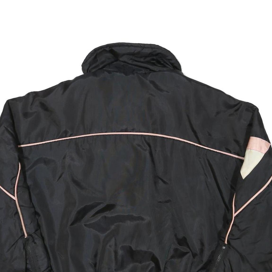 NEWFACE Mens Black & Pink Polyester Blend Zip Jacket L Outerwear Sport Casual