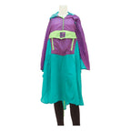EQUIPE Womens Purple & Green Hooded Nylon Jacket L Outdoor Rain Tour Style Zip