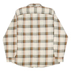 WRANGLER Mens Beige & Brown Check Shirt L Cotton Blend Casual Long Sleeve