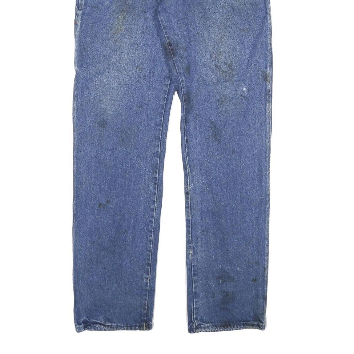 DICKIES Mens Blue Regular Fit Straight Denim W36 L37 Durable Workwear Jeans Zip