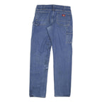 DICKIES Mens Blue Regular Fit Straight Denim W36 L37 Durable Workwear Jeans Zip
