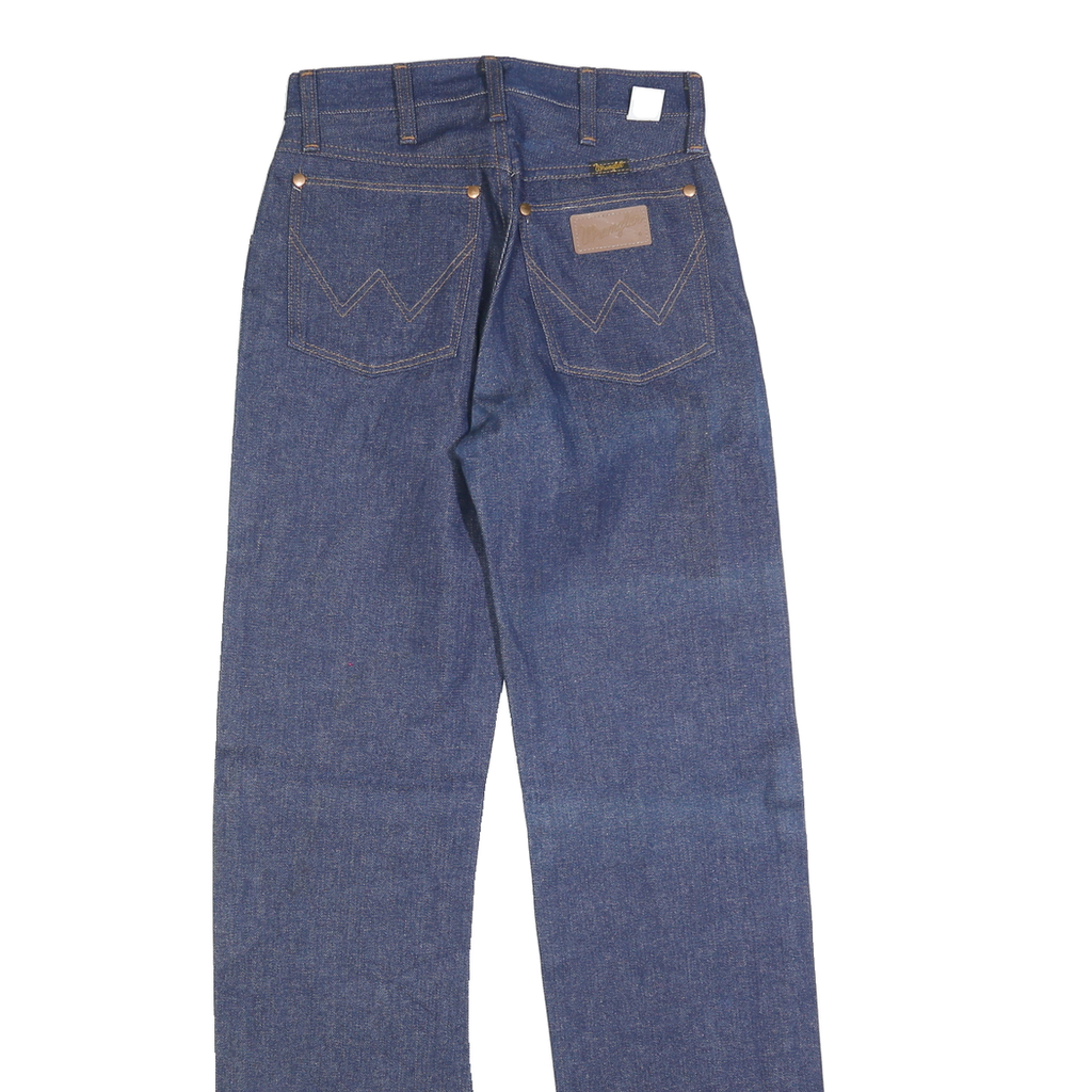 WRANGLER Womens Regular Fit Blue Denim Jeans W27 L34 Classic Straight Cotton Zip