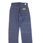 WRANGLER Womens Regular Fit Blue Denim Jeans W27 L34 Classic Straight Cotton Zip