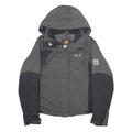 JACK WOLFSKIN Womens Grey & Black Hooded Jacket UK 10 Polyamide Outdoor Zip