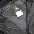 JACK WOLFSKIN Womens Grey & Black Hooded Jacket UK 10 Polyamide Outdoor Zip