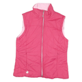 Womens Pink & Pale Pink Reversible Puffer Jacket M Polyester Blend Zip