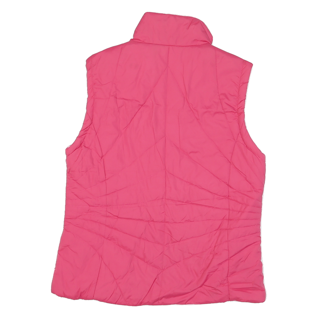 Womens Pink & Pale Pink Reversible Puffer Jacket M Polyester Blend Zip