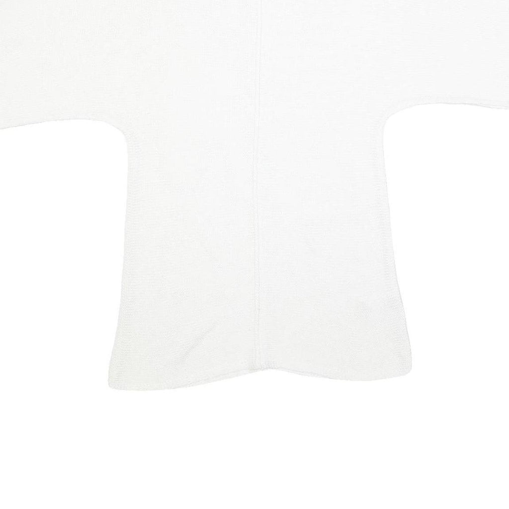 JAEGER Womens White Basic Cotton Top 3/4 Sleeve Round Neck M Casual