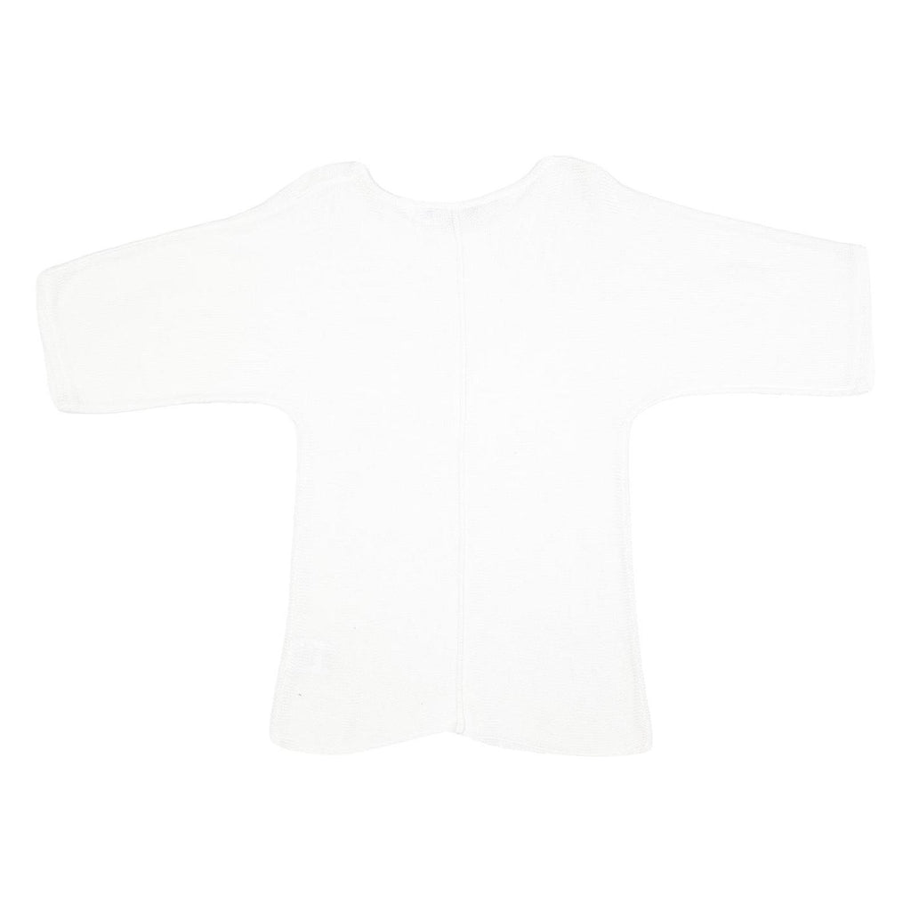 JAEGER Womens White Basic Cotton Top 3/4 Sleeve Round Neck M Casual