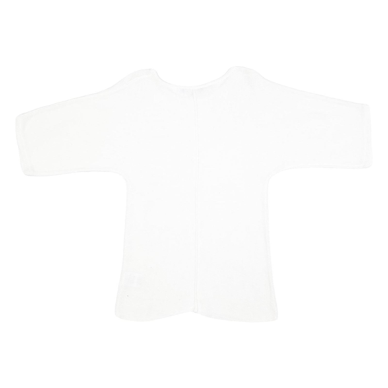 JAEGER Womens White Basic Cotton Top 3/4 Sleeve Round Neck M Casual