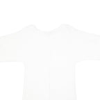 JAEGER Womens White Basic Cotton Top 3/4 Sleeve Round Neck M Casual