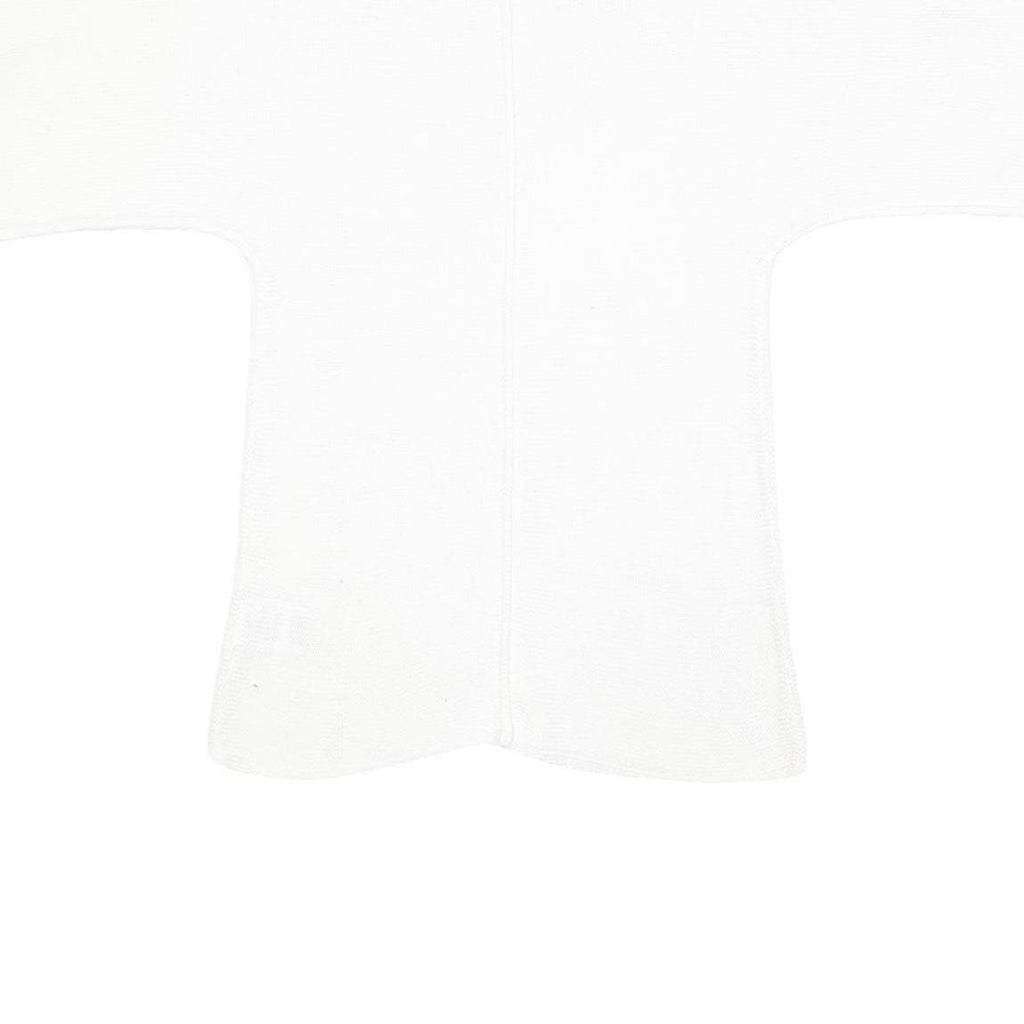 JAEGER Womens White Basic Cotton Top 3/4 Sleeve Round Neck M Casual