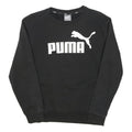 PUMA Mens Black Cotton Blend Crew Neck Sweatshirt S Casual Sportswear