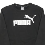 PUMA Mens Black Cotton Blend Crew Neck Sweatshirt S Casual Sportswear