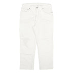 LEVI'S Mens Slim White Jeans Denim W32 L25 Button Cotton Blend Stylish