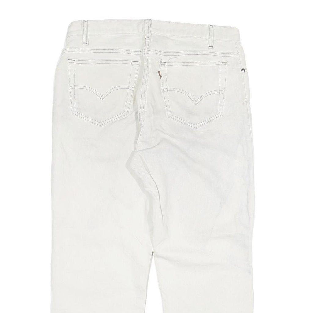 LEVI'S Mens Slim White Jeans Denim W32 L25 Button Cotton Blend Stylish