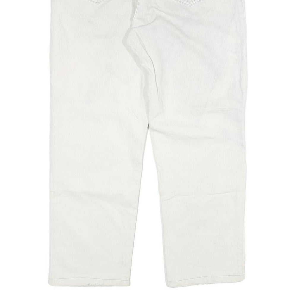 LEVI'S Mens Slim White Jeans Denim W32 L25 Button Cotton Blend Stylish