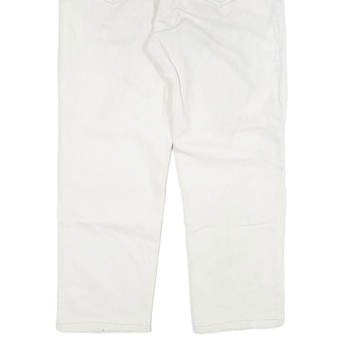 LEVI'S Mens Slim White Jeans Denim W32 L25 Button Cotton Blend Stylish