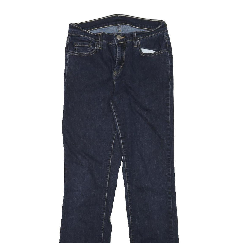 LEVI'S Womens Regular Fit Straight Denim Dark Blue Jeans Cotton Blend W26 L31