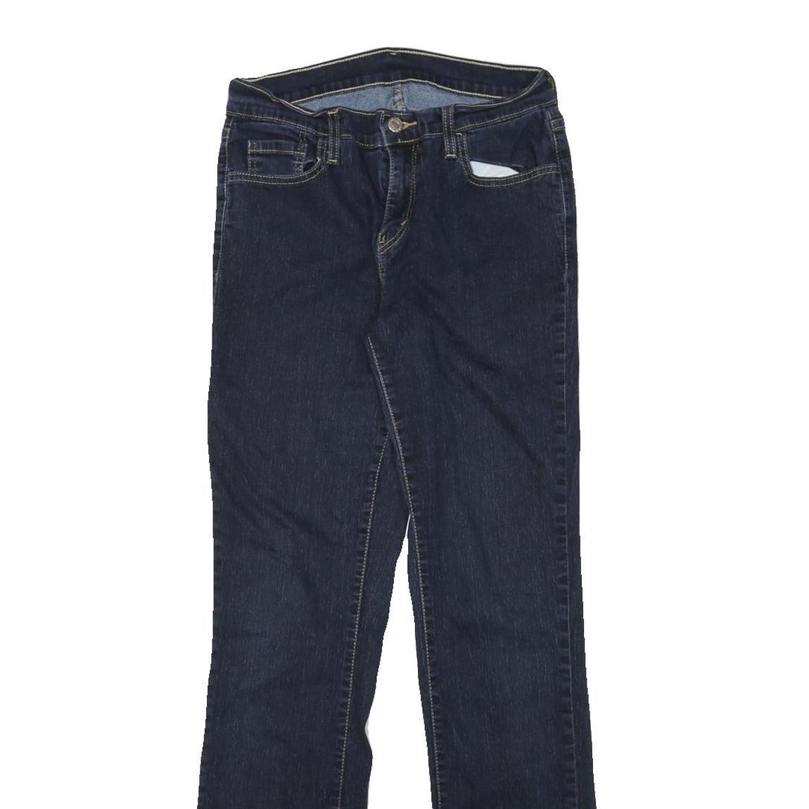 LEVI'S Womens Regular Fit Straight Denim Dark Blue Jeans Cotton Blend W26 L31