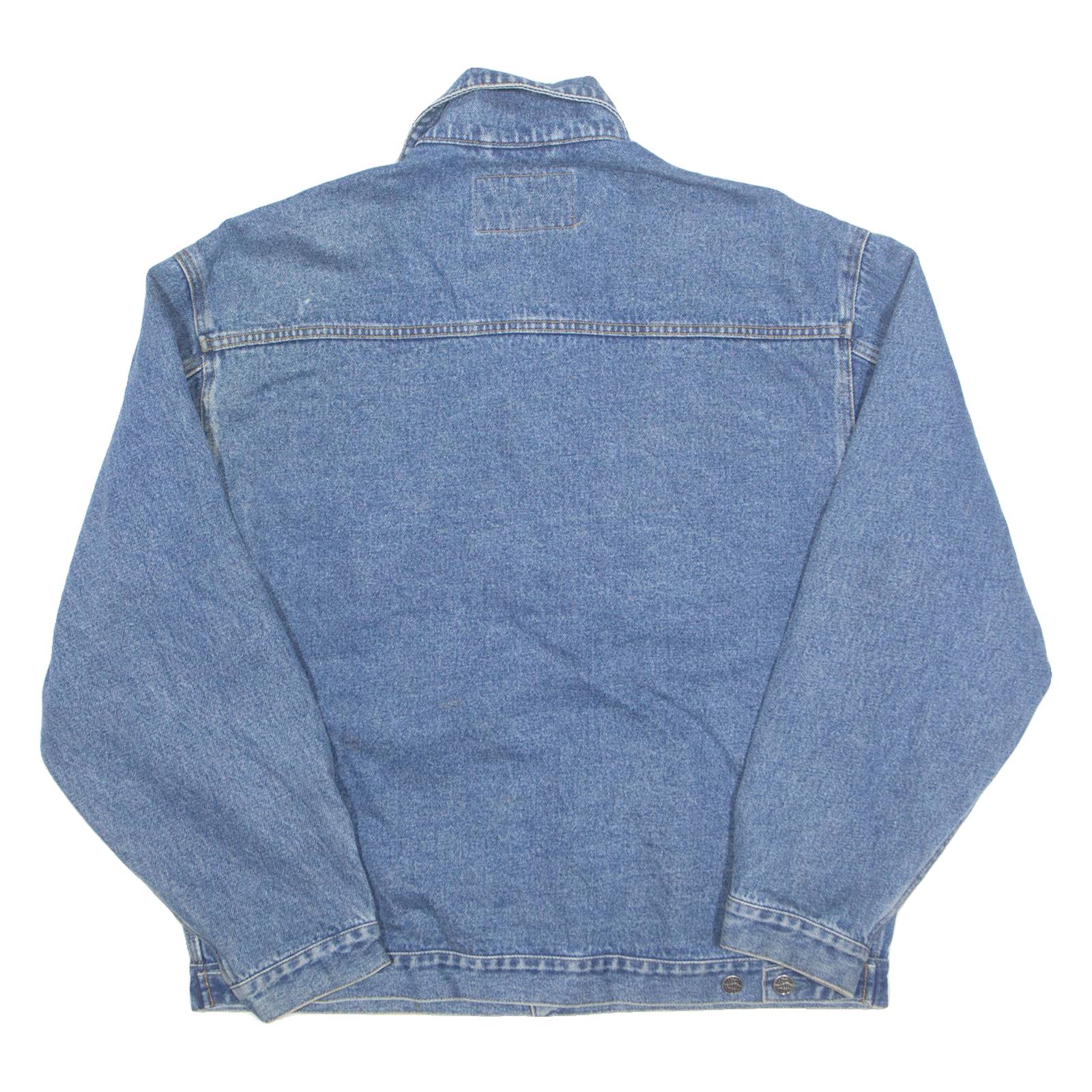 PORT Mens Denim Jacket Blue 90s L