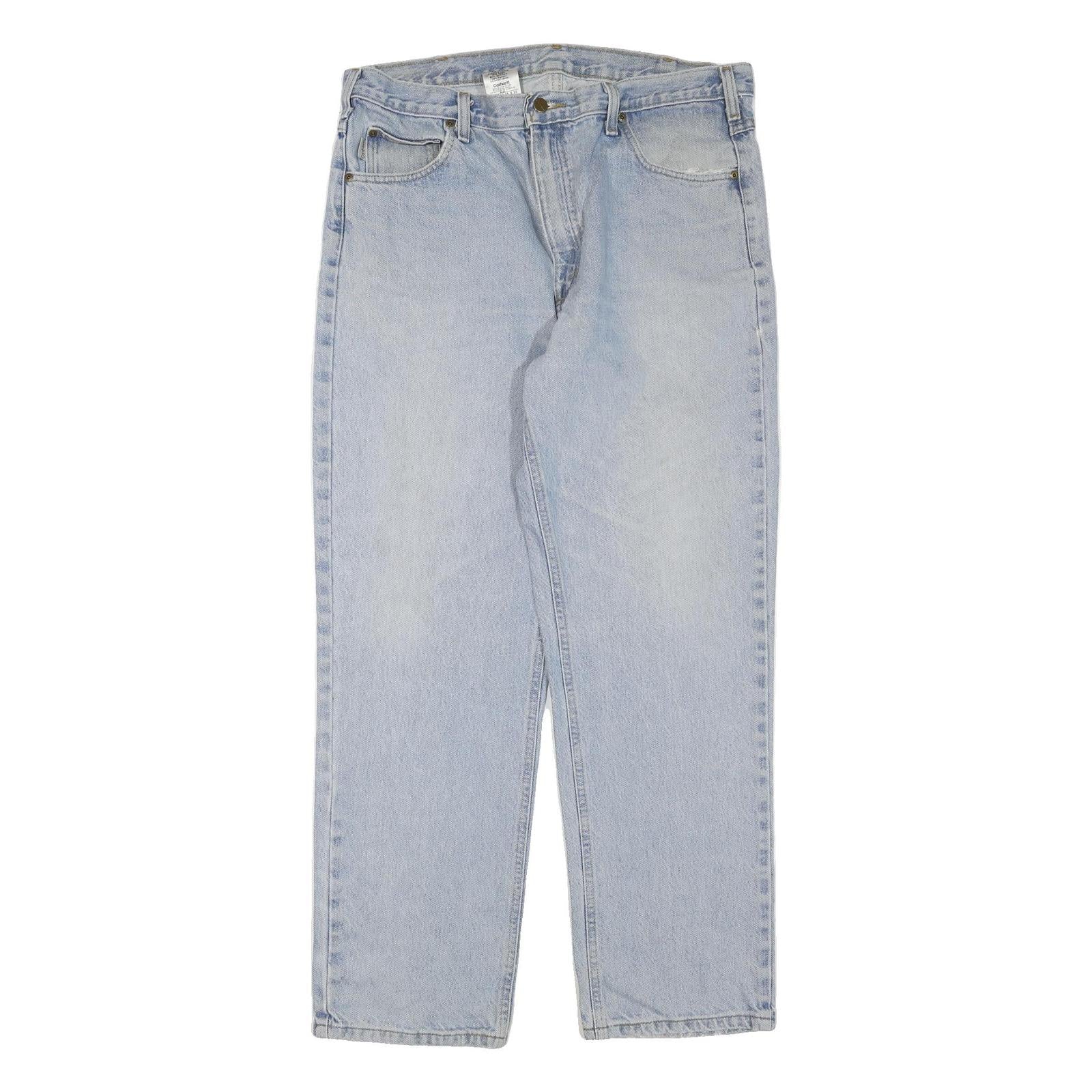 CARHARTT Womens Regular Fit Light Blue Denim Jeans W38 L32 Classic Comfort