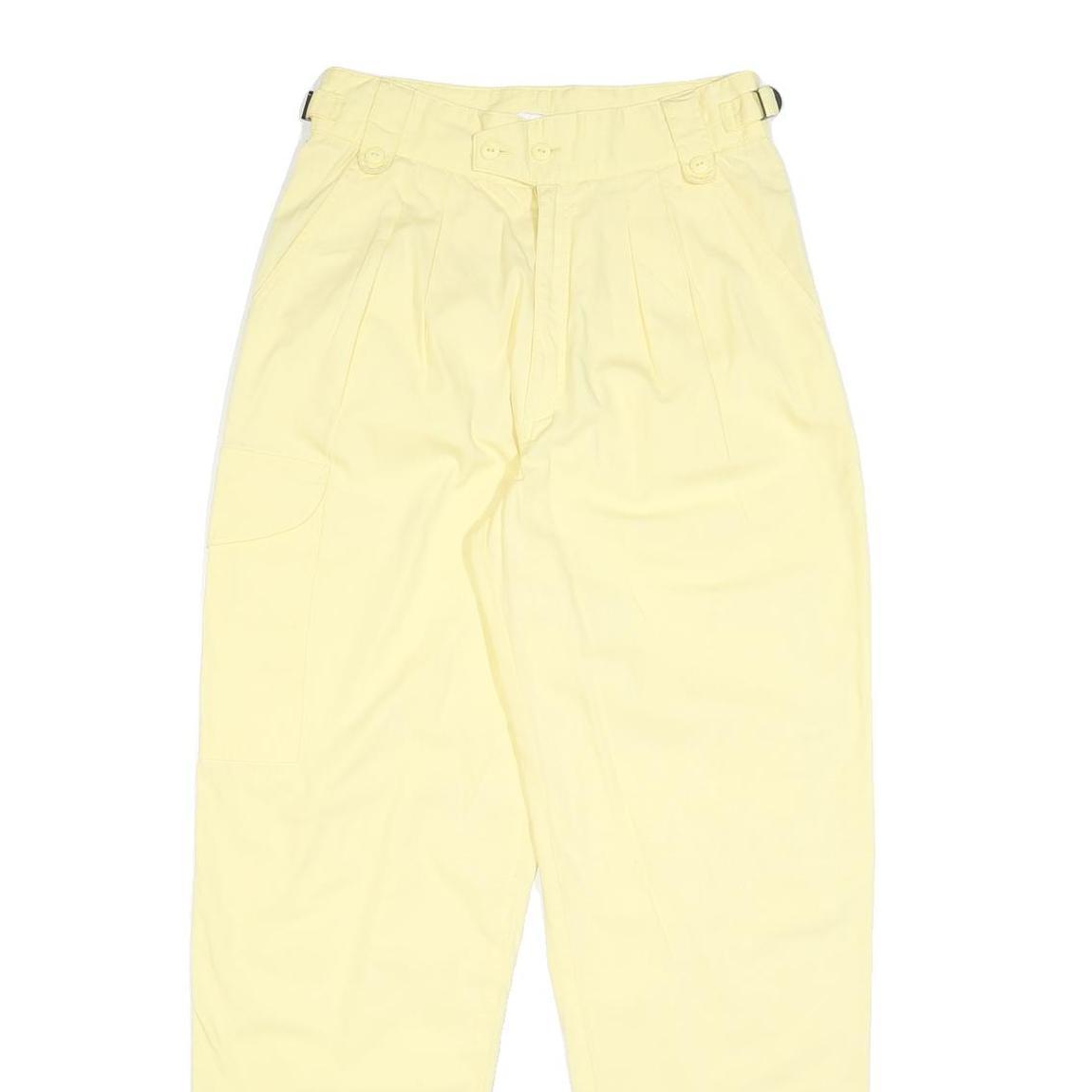 OUT OF AFRICA Womens Cotton Blend Yellow Regular Trousers W26 L30 Casual Comfort