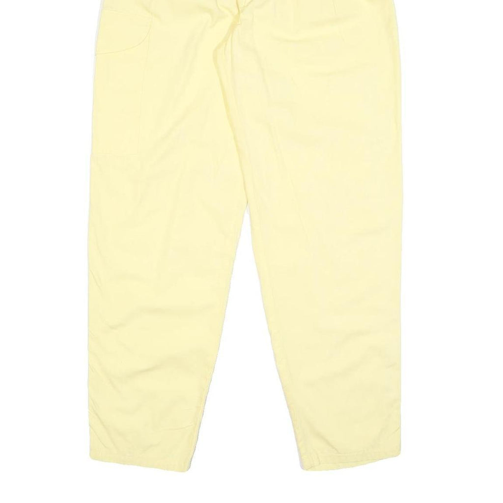OUT OF AFRICA Womens Cotton Blend Yellow Regular Trousers W26 L30 Casual Comfort