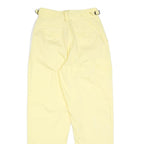 OUT OF AFRICA Womens Cotton Blend Yellow Regular Trousers W26 L30 Casual Comfort