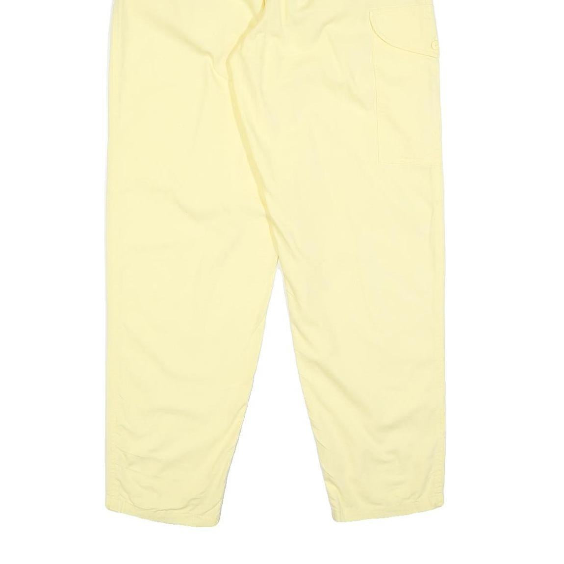 OUT OF AFRICA Womens Cotton Blend Yellow Regular Trousers W26 L30 Casual Comfort