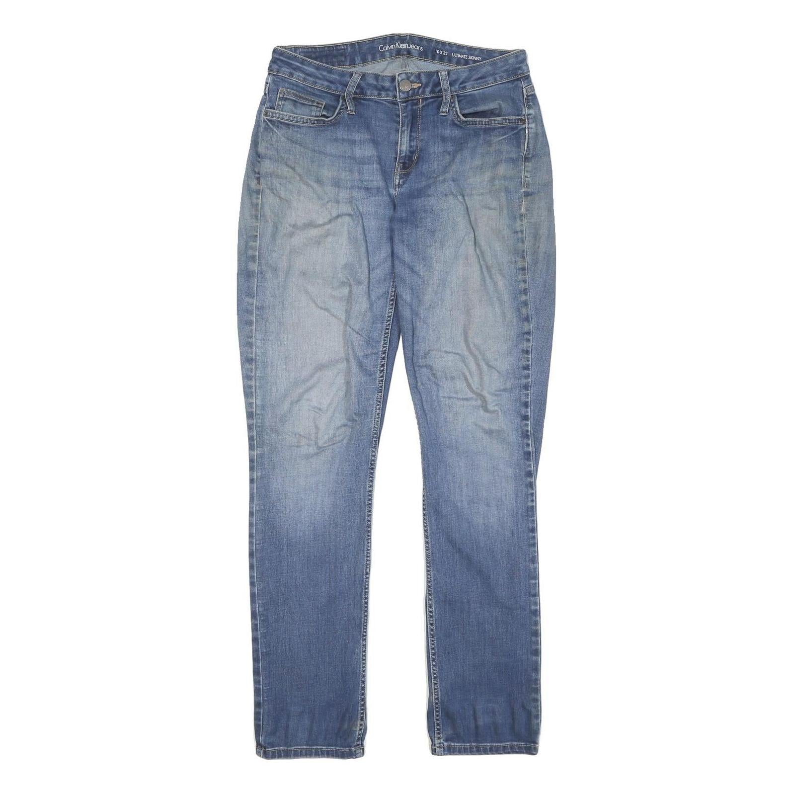 CALVIN KLEIN JEANS Mens Slim Blue Denim Light W28 L32 Ultimate Skinny Jeans