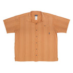 PATAGONIA Mens Orange Stripe Casual Shirt XL Lightweight Polyester Blend