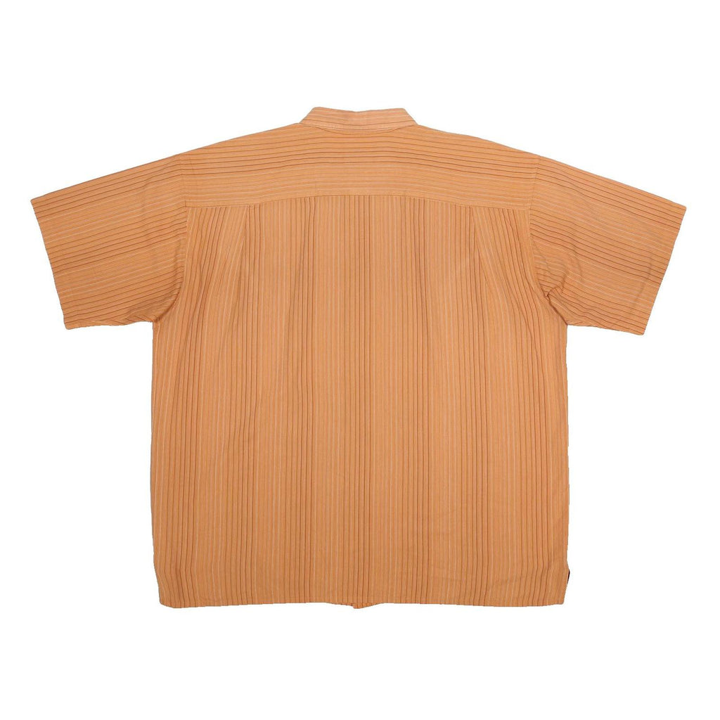 PATAGONIA Mens Orange Stripe Casual Shirt XL Lightweight Polyester Blend