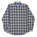 TOMMY HILFIGER Mens Black & White Check Shirt L Button Down Collar Long Sleeve