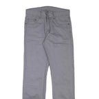 LEE Mens Cotton Blend Grey Regular Straight Trousers W29 L30 Zip Closure Casual