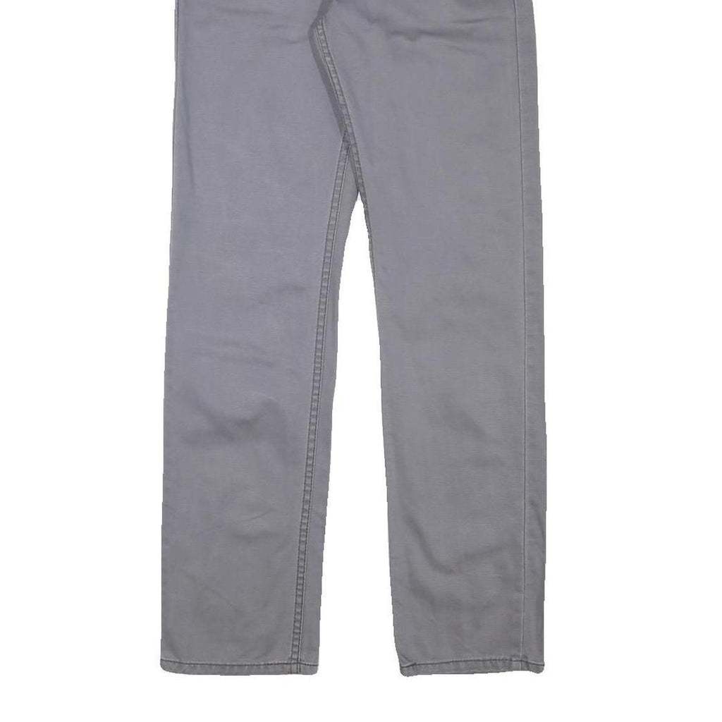 LEE Mens Cotton Blend Grey Regular Straight Trousers W29 L30 Zip Closure Casual