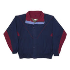 THOMAS WILSON Mens Navy & Maroon Colourblock Zip Jacket L Polyester Casual