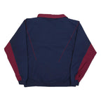 THOMAS WILSON Mens Navy & Maroon Colourblock Zip Jacket L Polyester Casual