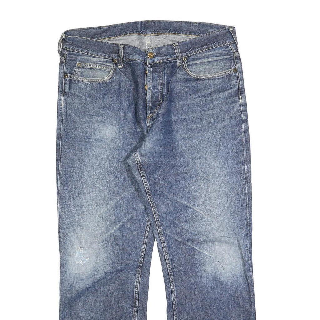 CARHARTT Mens Jeans Blue Relaxed Straight Denim Medium W36 L32 Durable Workwear