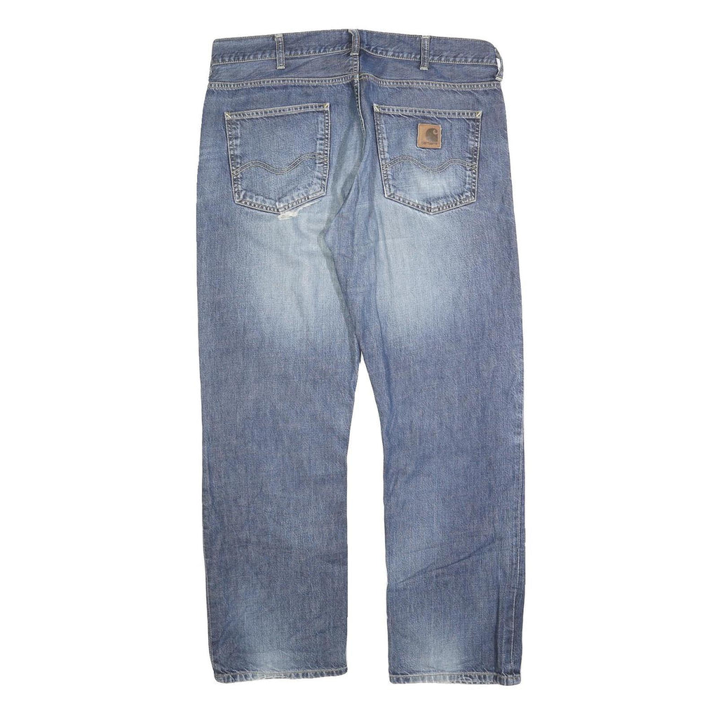 CARHARTT Mens Jeans Blue Relaxed Straight Denim Medium W36 L32 Durable Workwear
