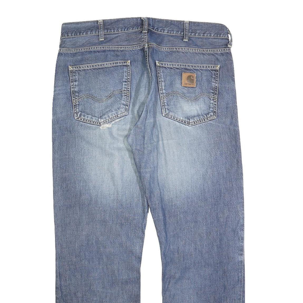 CARHARTT Mens Jeans Blue Relaxed Straight Denim Medium W36 L32 Durable Workwear