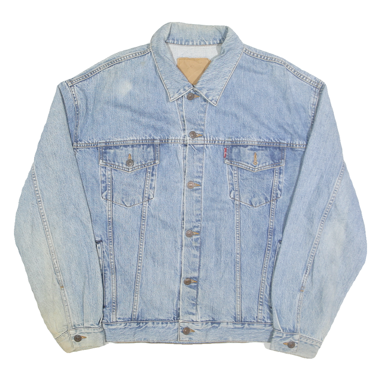 LEVI'S Mens Blue Denim Jacket XL Cotton Classic Button Closure Casual Style